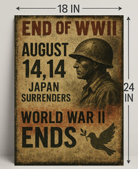 End of WWII August 14, 1945 Poster PosterGoat
