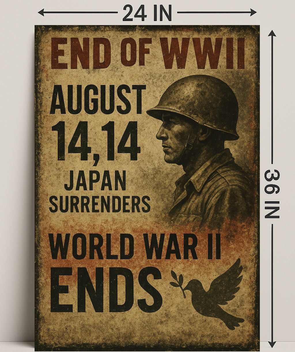 End of WWII August 14, 1945 Poster PosterGoat
