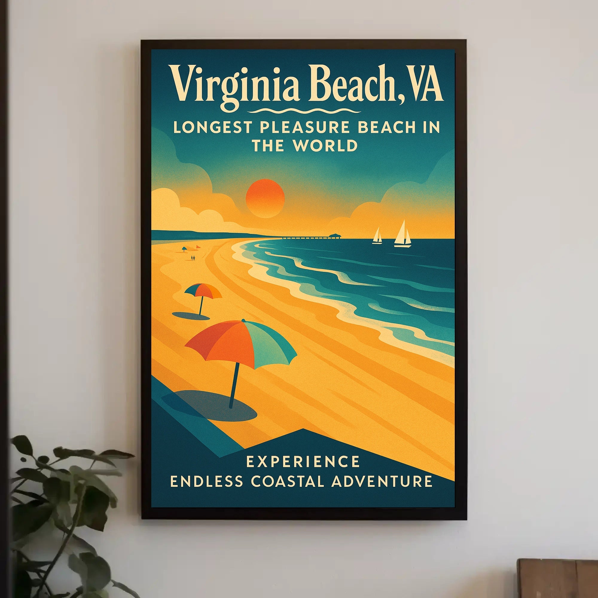 Endless Coastal Adventure at Virginia Beach Poster PosterGoat