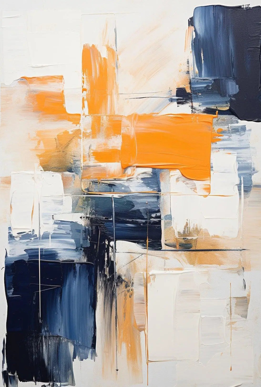 Energetic Abstract Expressionism Art Print, Artistic Poster PosterGoat