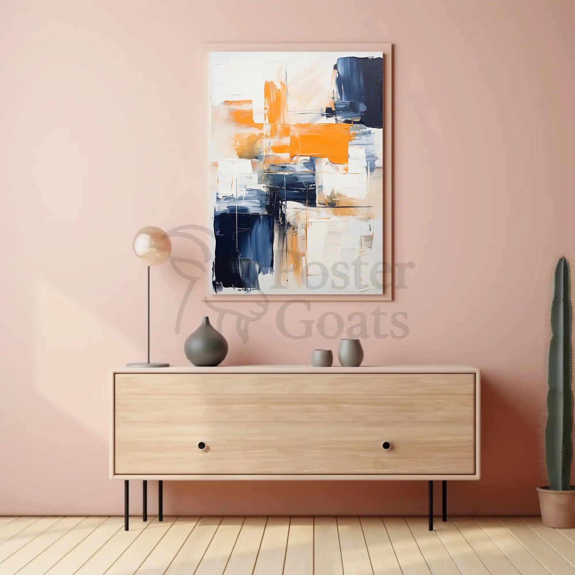 Energetic Abstract Expressionism Art Print, Artistic Poster PosterGoat