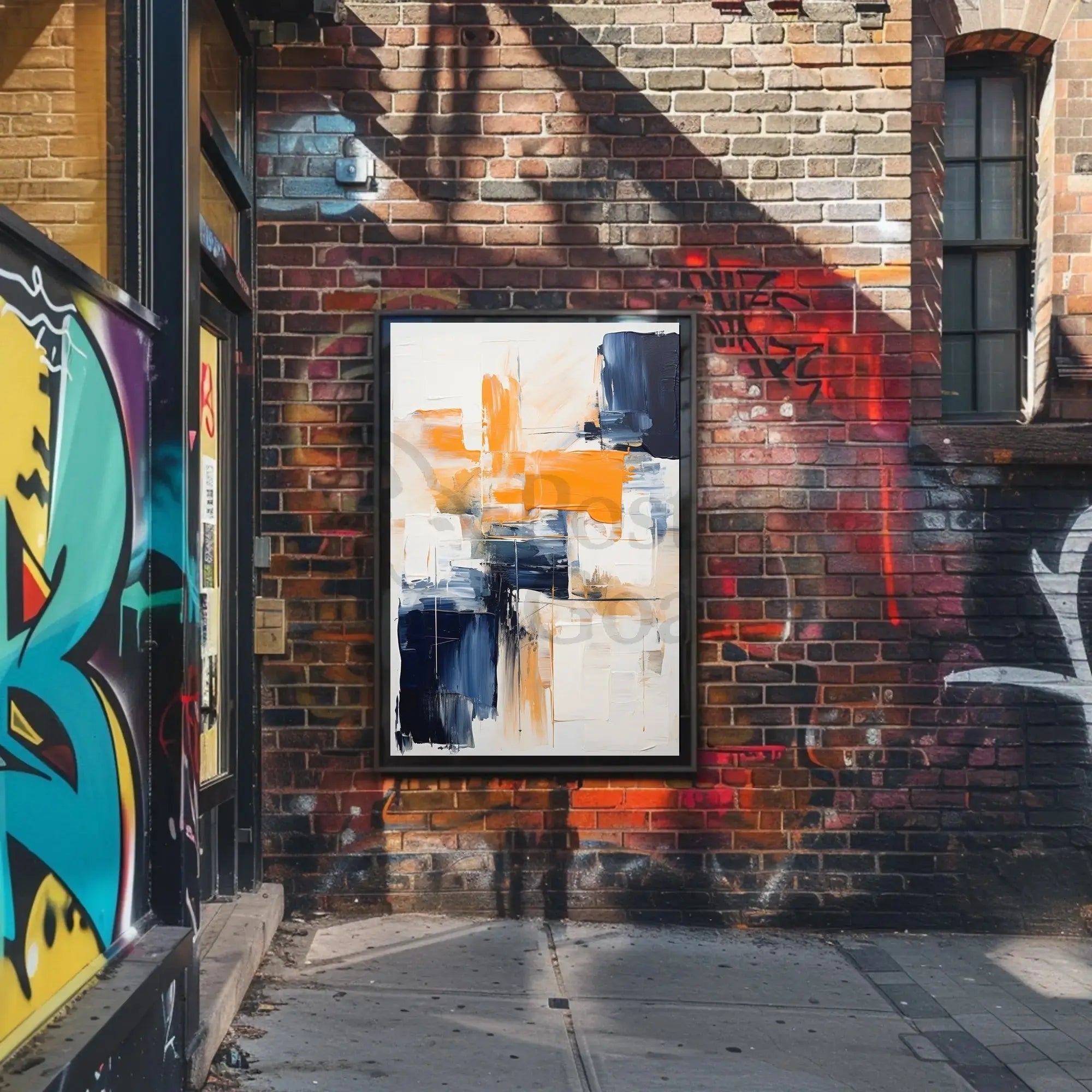 Energetic Abstract Expressionism Art Print, Artistic Poster PosterGoat