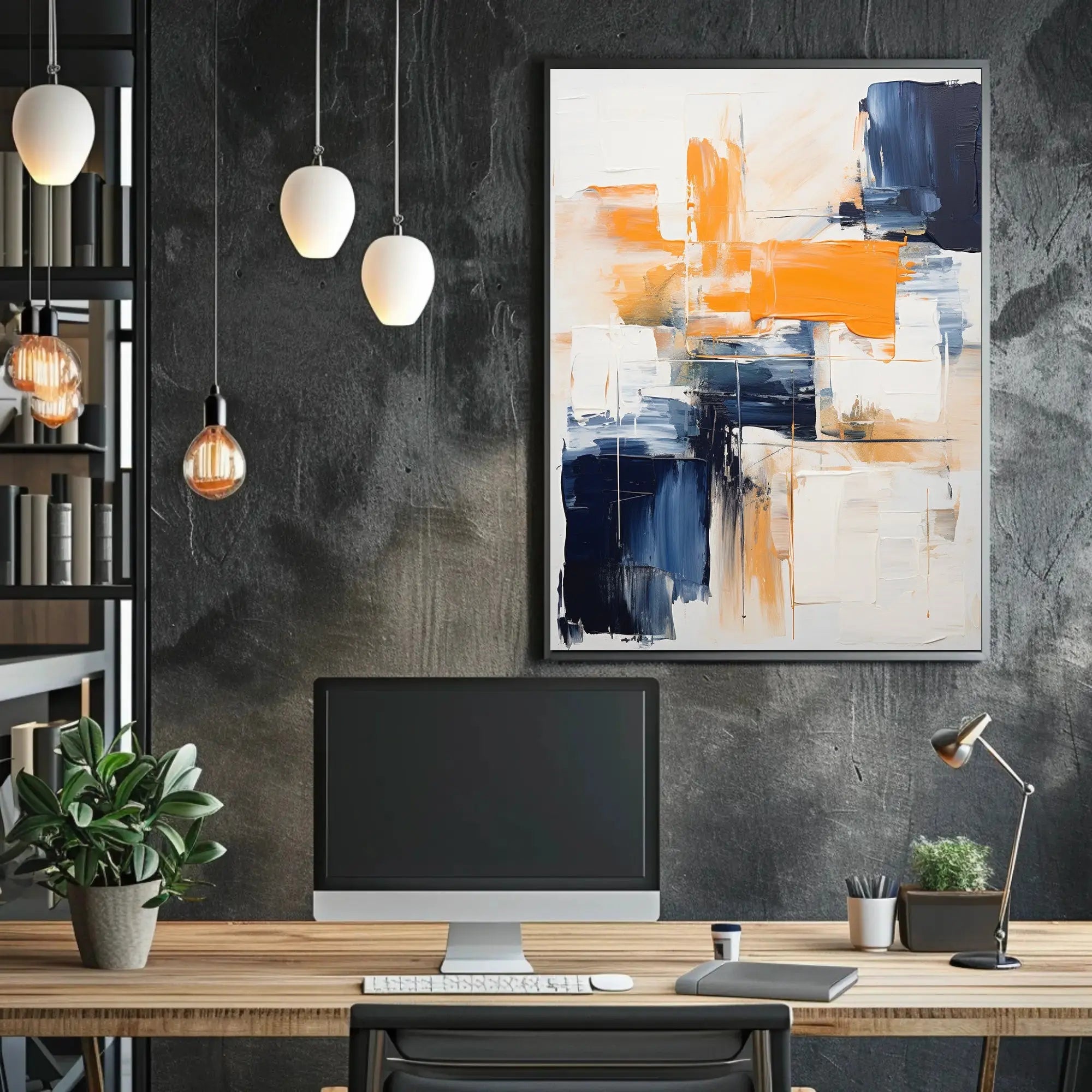 Energetic Abstract Expressionism Art Print, Artistic Poster PosterGoat