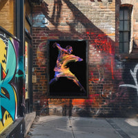 Energetic Neon Brushstrokes Movement Abstract, Artistic, or Pop Culture Poster PosterGoat