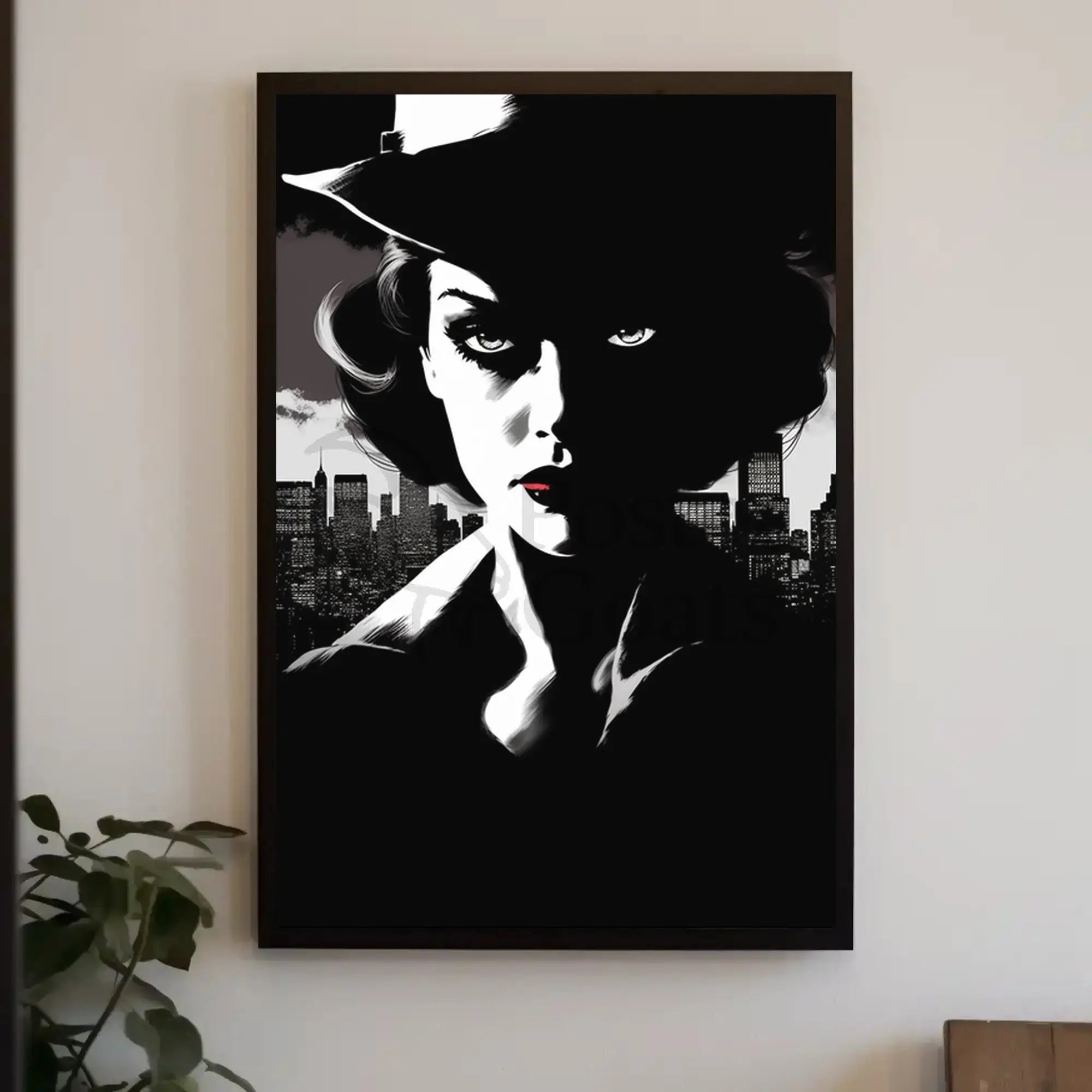 Enigmatic Femme Fatale Noir Era Pop Culture Poster PosterGoat