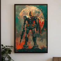 Epic Anime Mecha Showdown - Futuristic Sci-Fi Poster PosterGoat