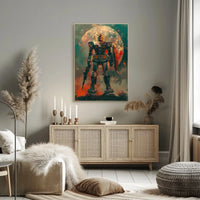 Epic Anime Mecha Showdown - Futuristic Sci-Fi Poster PosterGoat