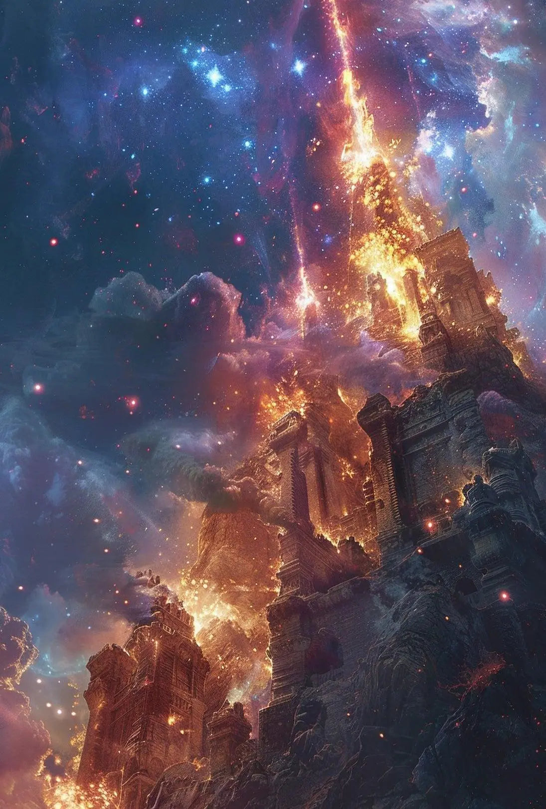 Epic Cosmic Event in Mystical World Futuristic Sci-Fi Poster PosterGoat