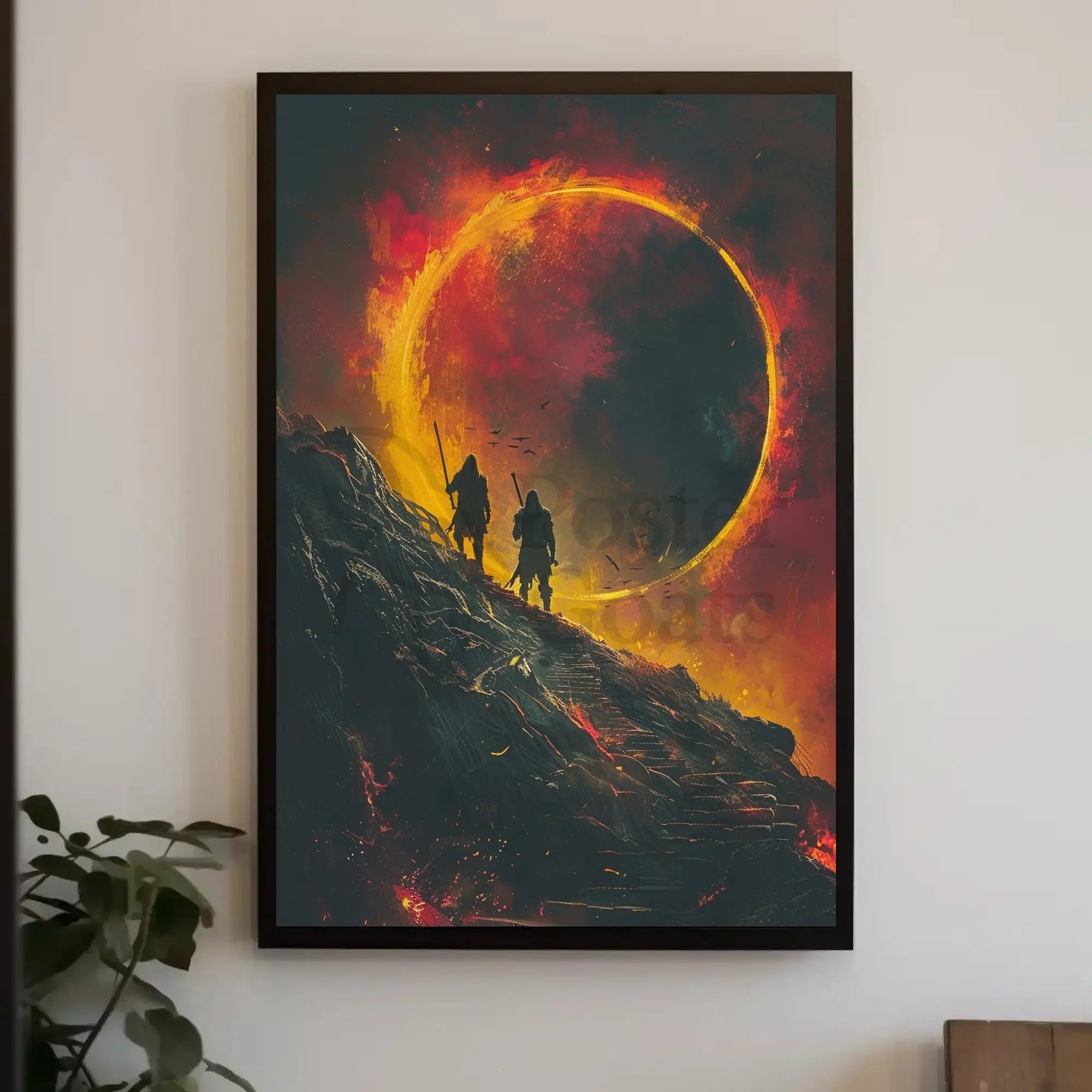Epic Fantasy Warriors Ascending Adventure Artistic Poster PosterGoat