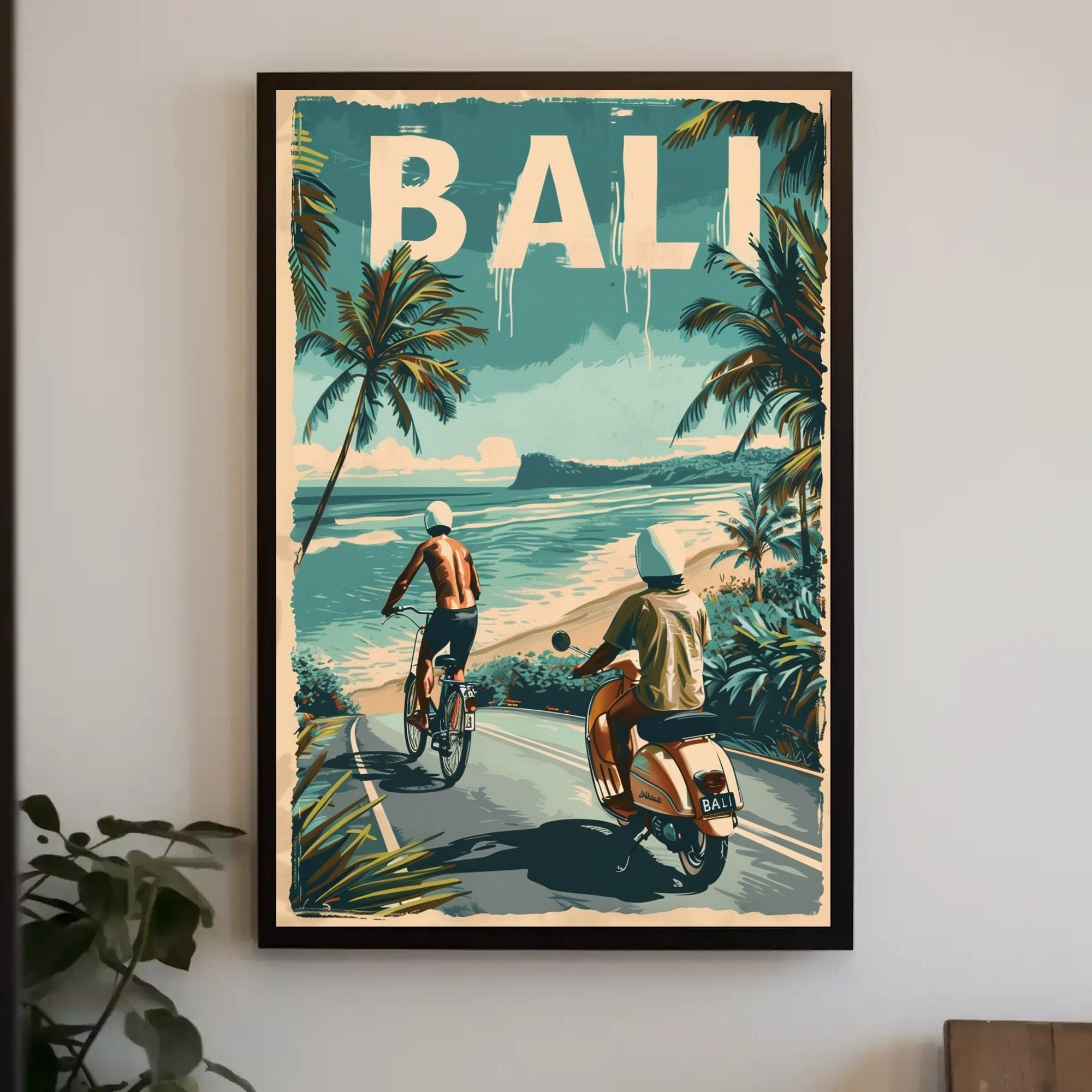 Escape to Bali: Tropical Vintage Travel Poster PosterGoat