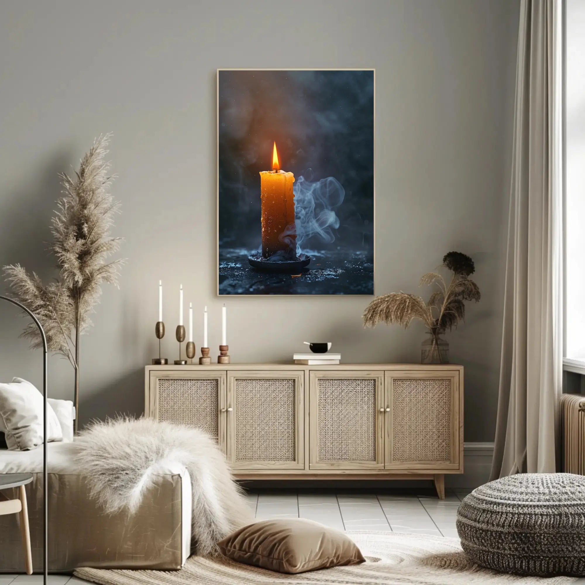 Eternal Glow Candle Art: Abstract, Artistic, or Pop Culture Poster PosterGoat