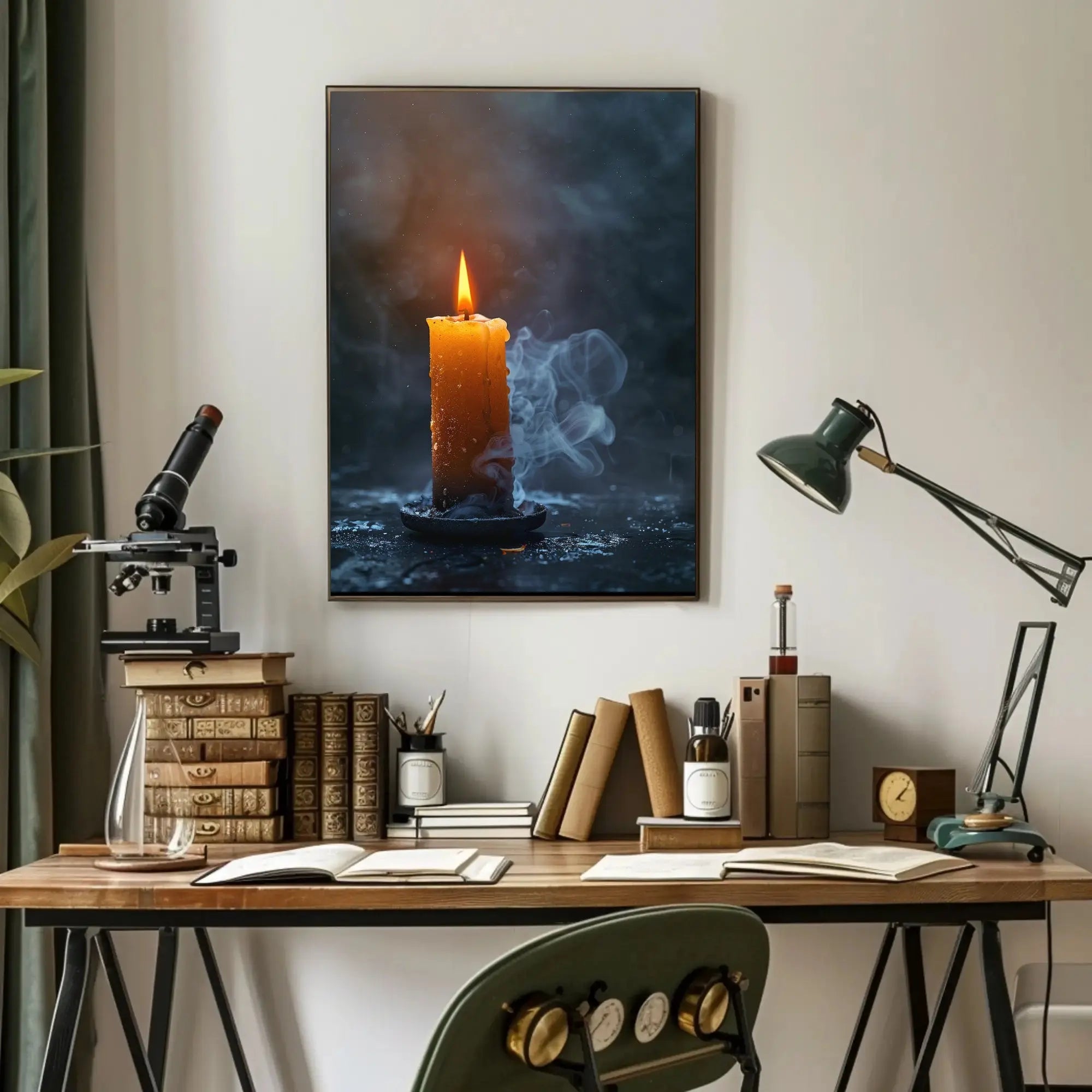 Eternal Glow Candle Art: Abstract, Artistic, or Pop Culture Poster PosterGoat