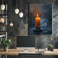 Eternal Glow Candle Art: Abstract, Artistic, or Pop Culture Poster PosterGoat