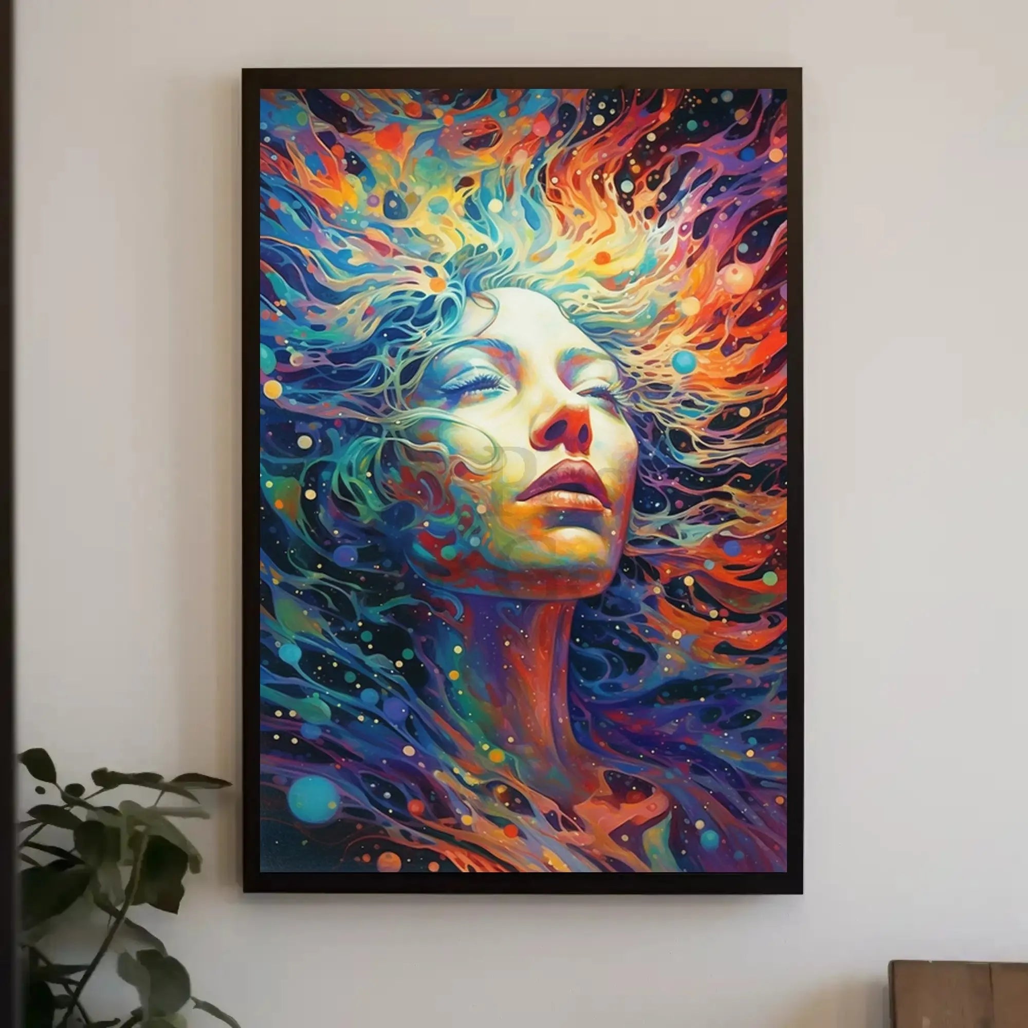 Ethereal Cosmic Transcendence Vibrant Colors Abstract Artistic Poster PosterGoat