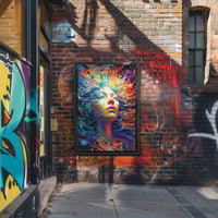 Ethereal Cosmic Transcendence Vibrant Colors Abstract Artistic Poster PosterGoat