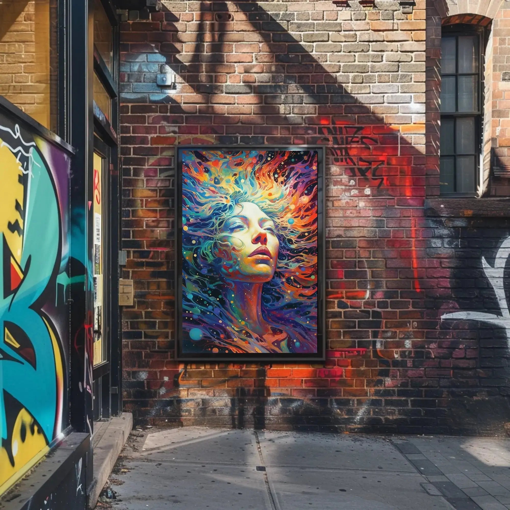 Ethereal Cosmic Transcendence Vibrant Colors Abstract Artistic Poster PosterGoat