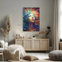 Ethereal Cosmic Transcendence Vibrant Colors Abstract Artistic Poster PosterGoat