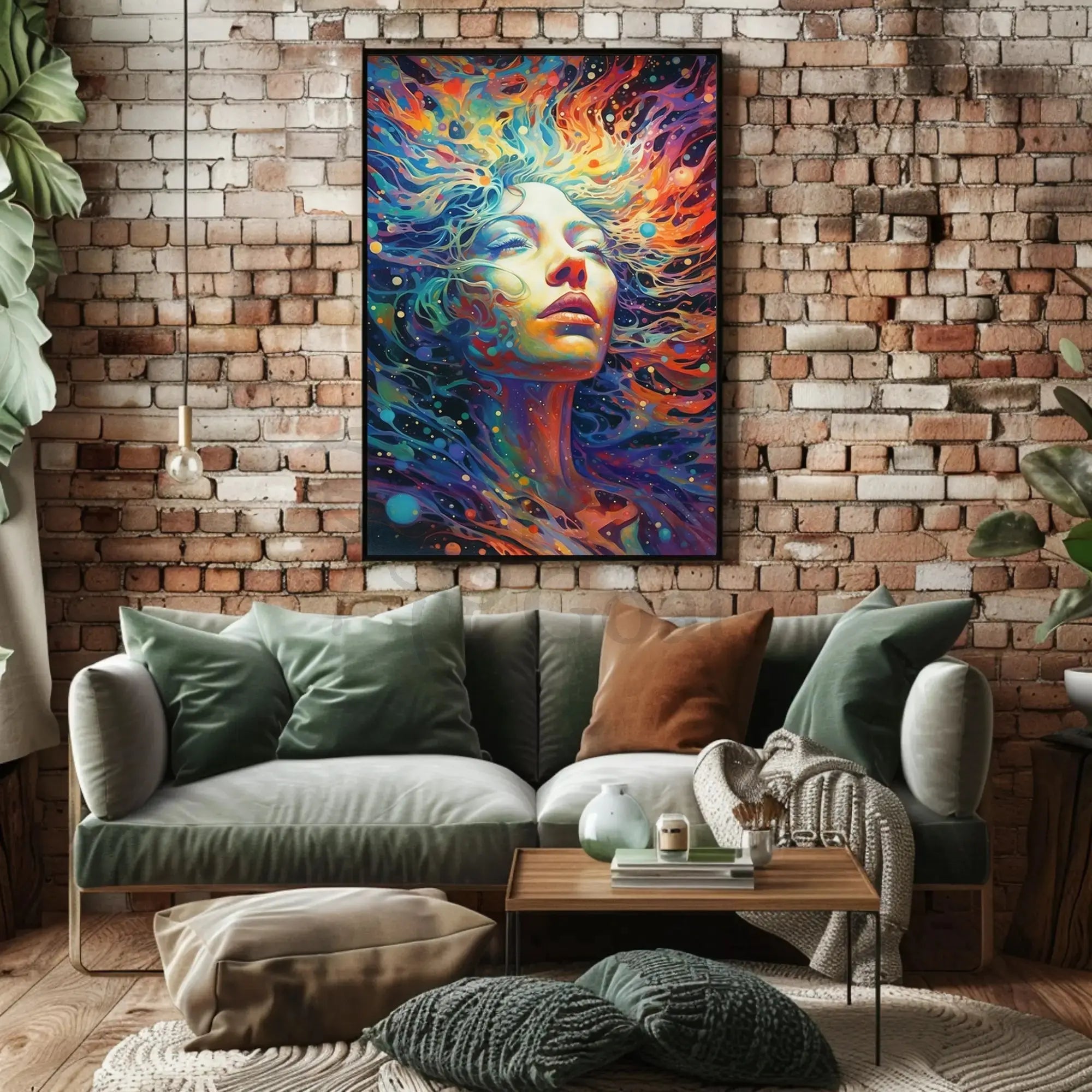 Ethereal Cosmic Transcendence Vibrant Colors Abstract Artistic Poster PosterGoat