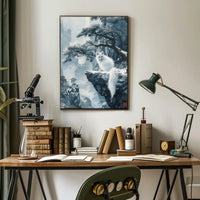 Ethereal Winter Landscape with Mystical Fox Art Poster PosterGoat