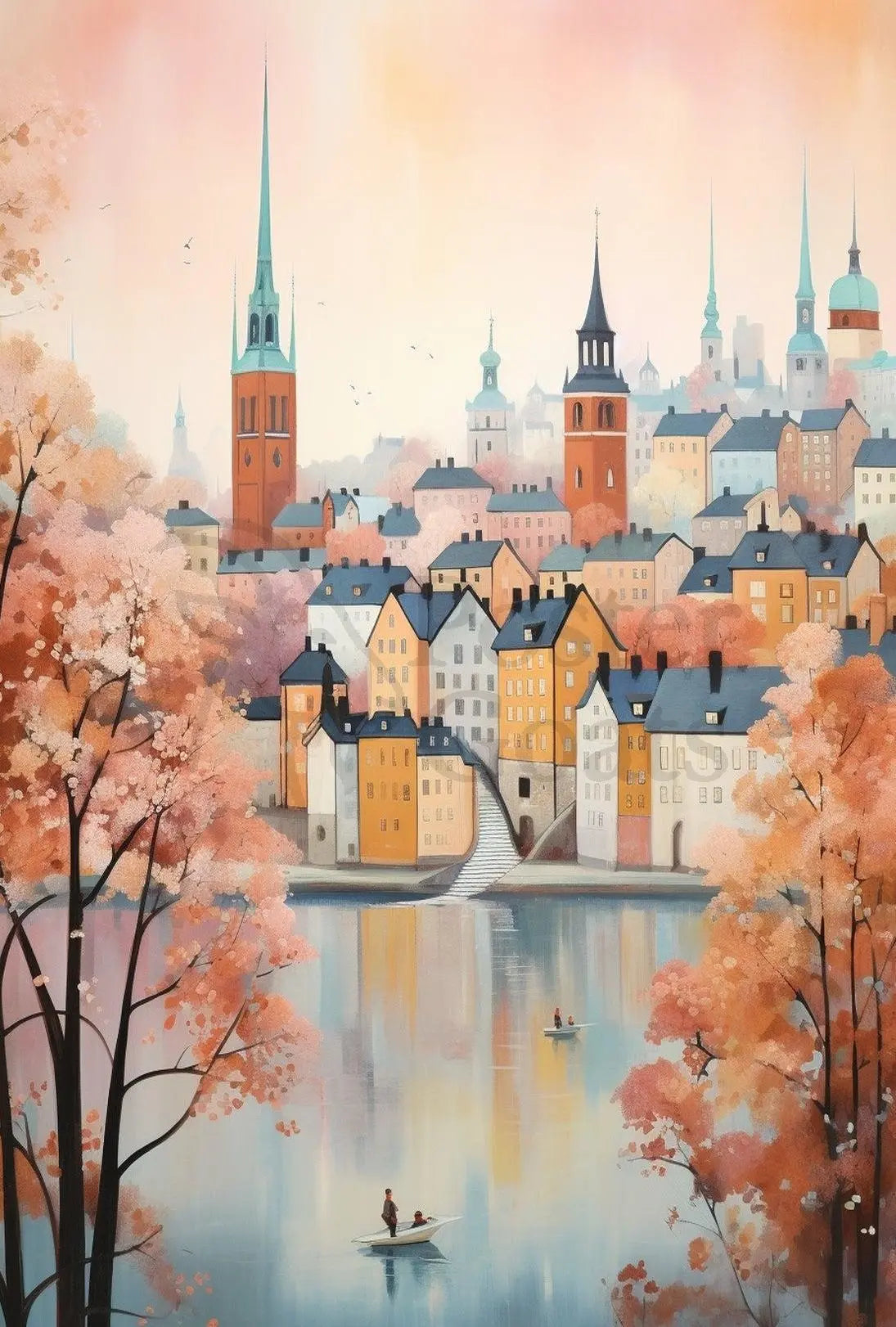 European Cityscape Tranquil Scene Cultural Heritage Poster PosterGoat