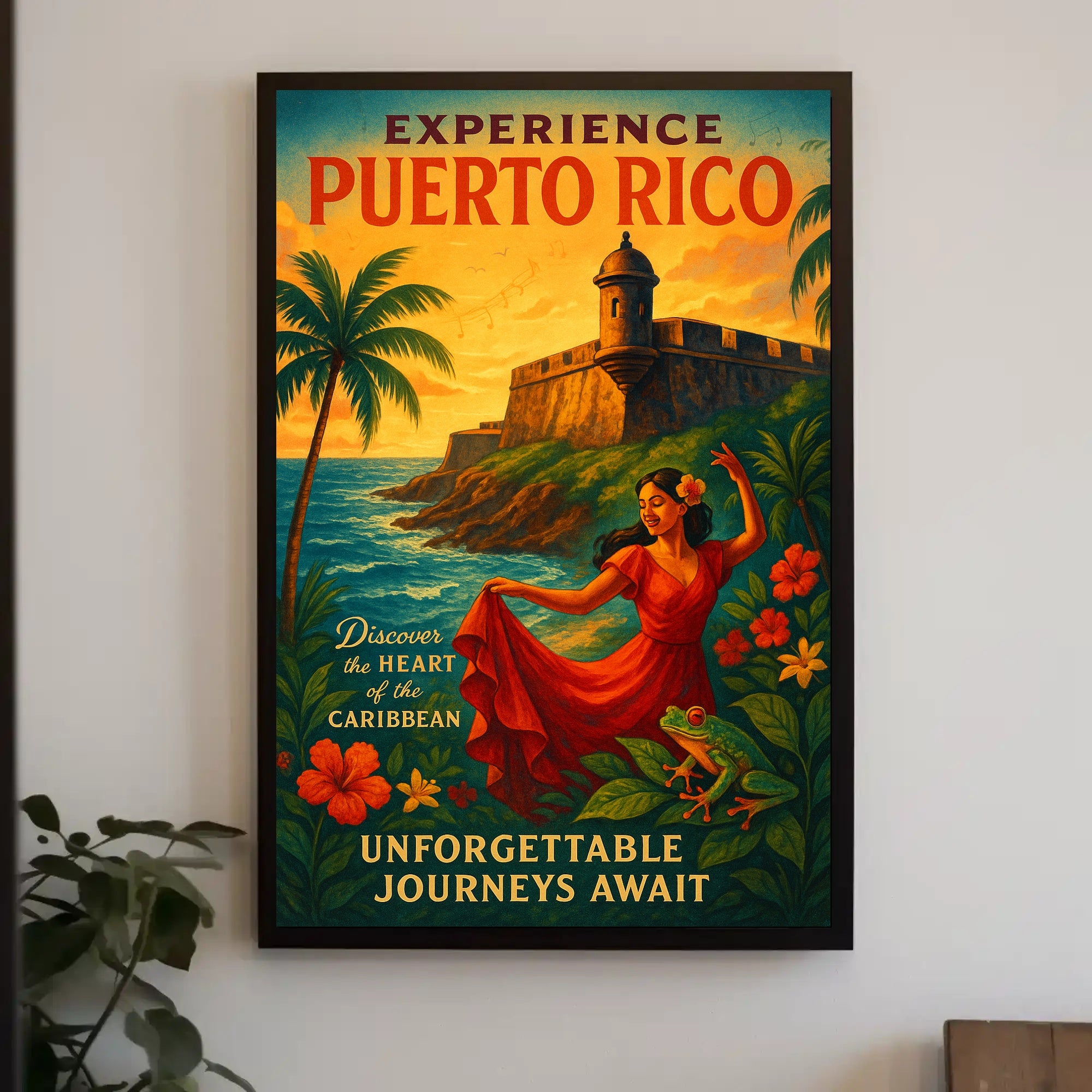 Experience Puerto Rico Vintage Poster Art PosterGoat