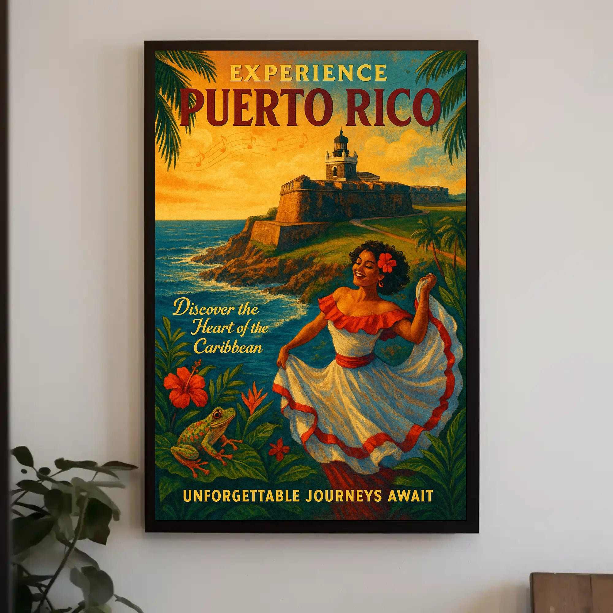 Experience Puerto Rico Vintage Travel Poster PosterGoat