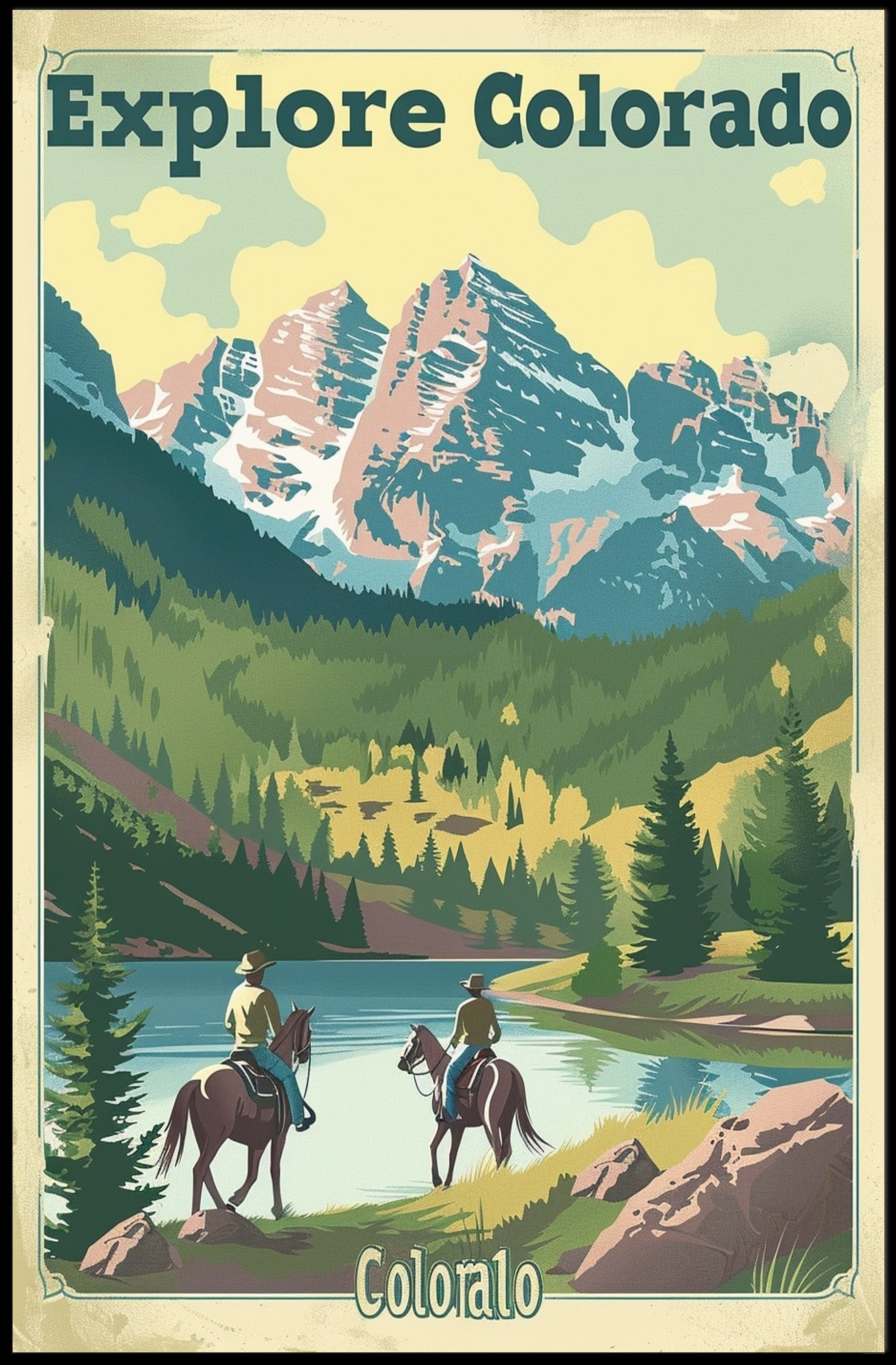 Explore Colorado Vintage Travel Poster PosterGoat
