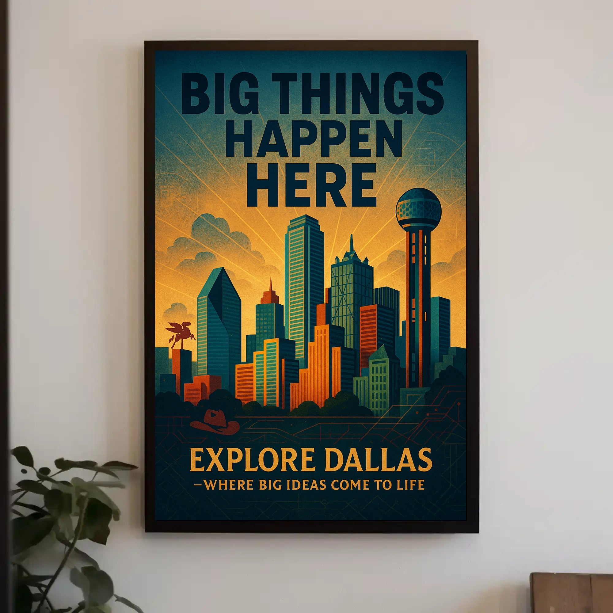 Explore Dallas Vintage Travel Poster PosterGoat