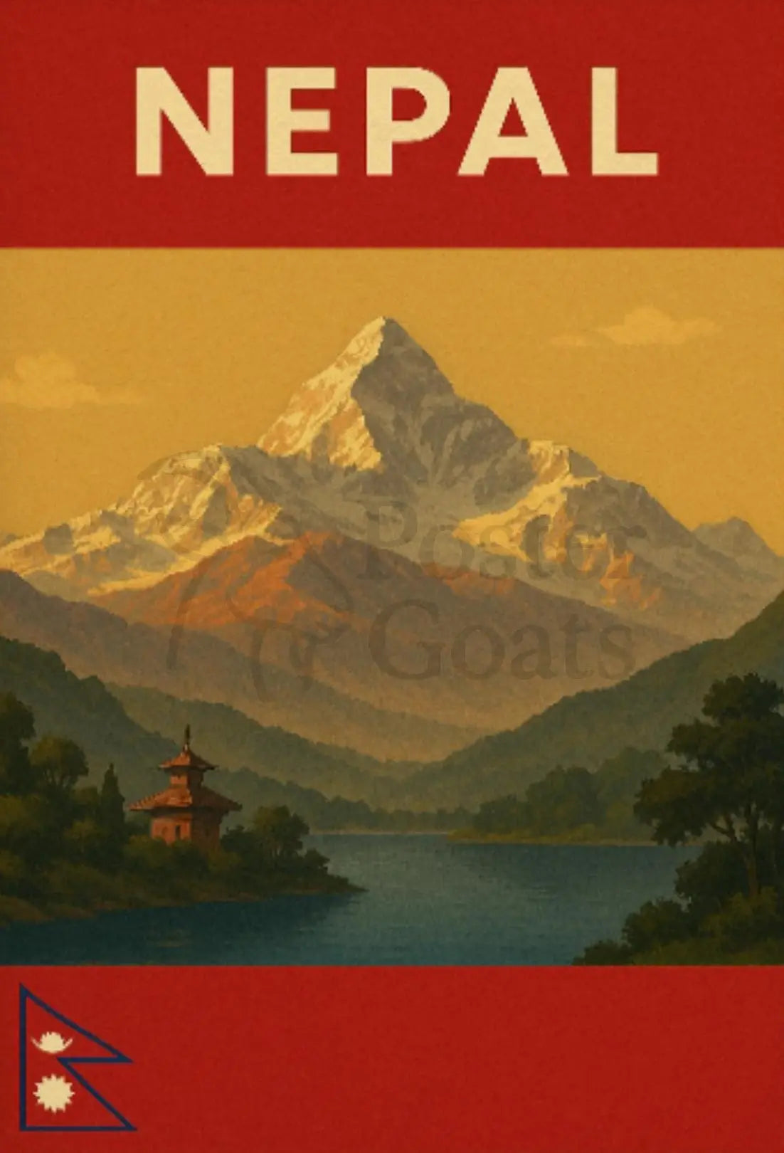 Explore Majestic Himalayas with Vintage Travel Poster PosterGoat