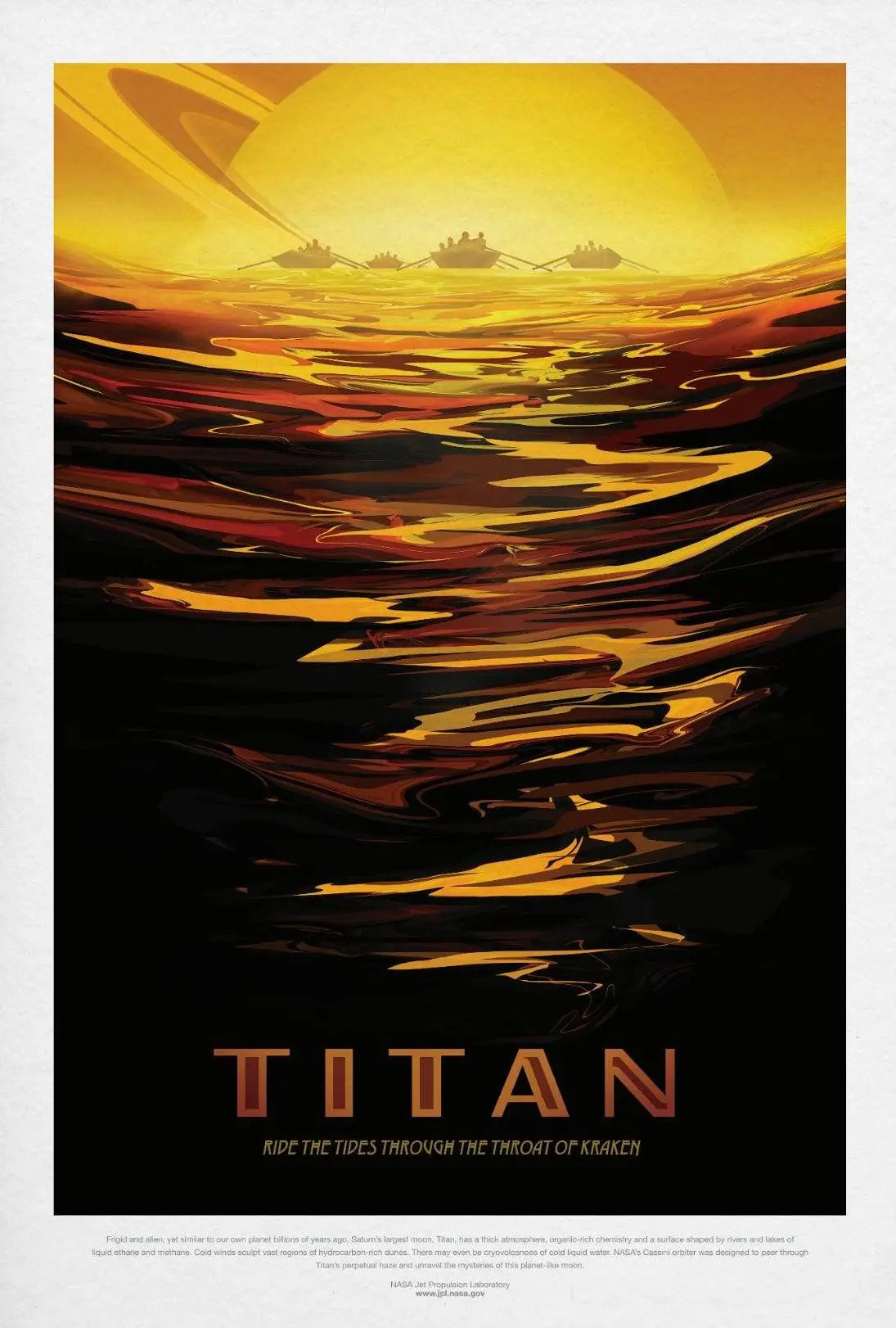 Explore Titanic Seas: Futuristic Sci-Fi Poster PosterGoat