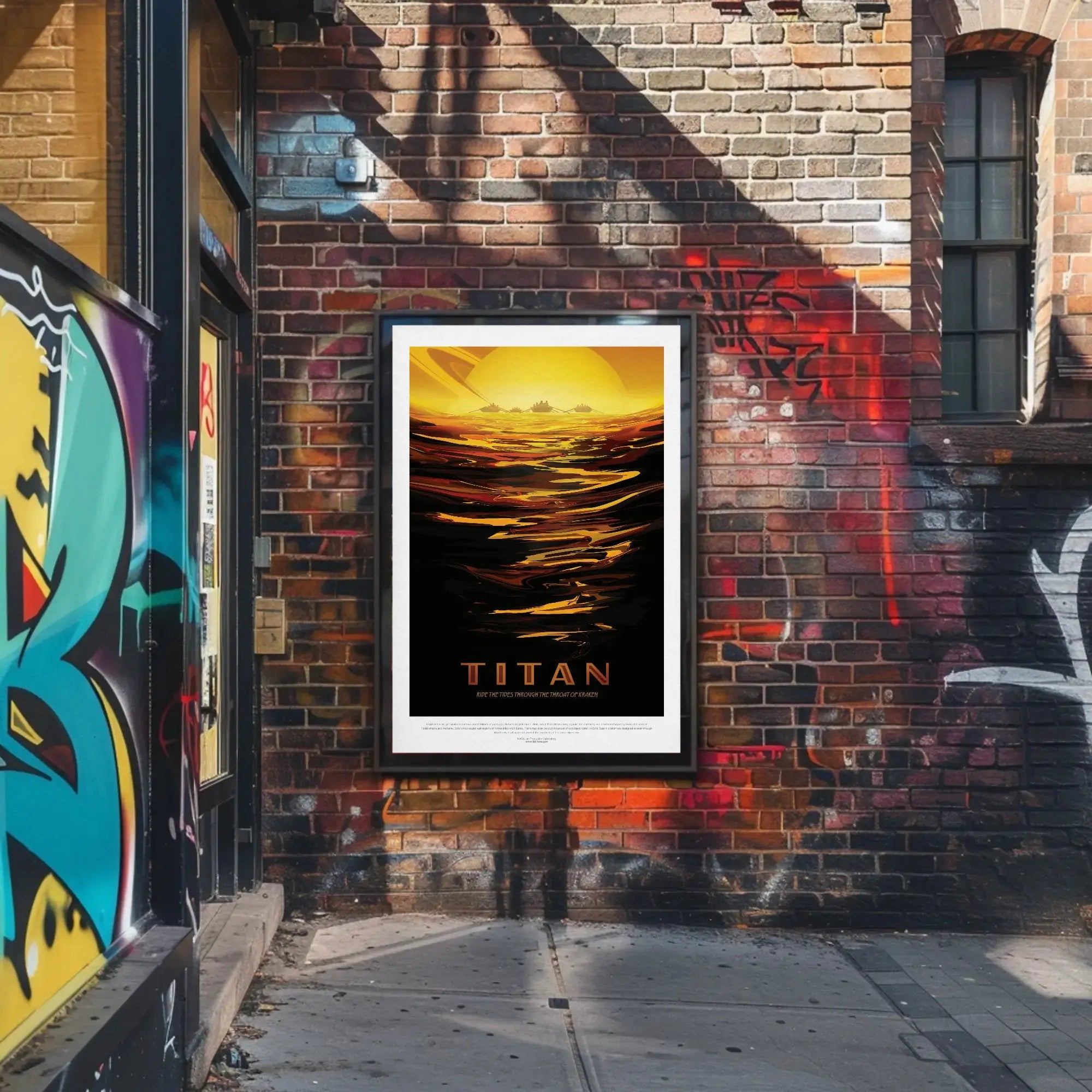 Explore Titanic Seas: Futuristic Sci-Fi Poster PosterGoat