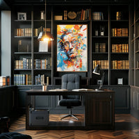 Expressionist Male Portrait with Vibrant Colors Artistic Poster PosterGoat