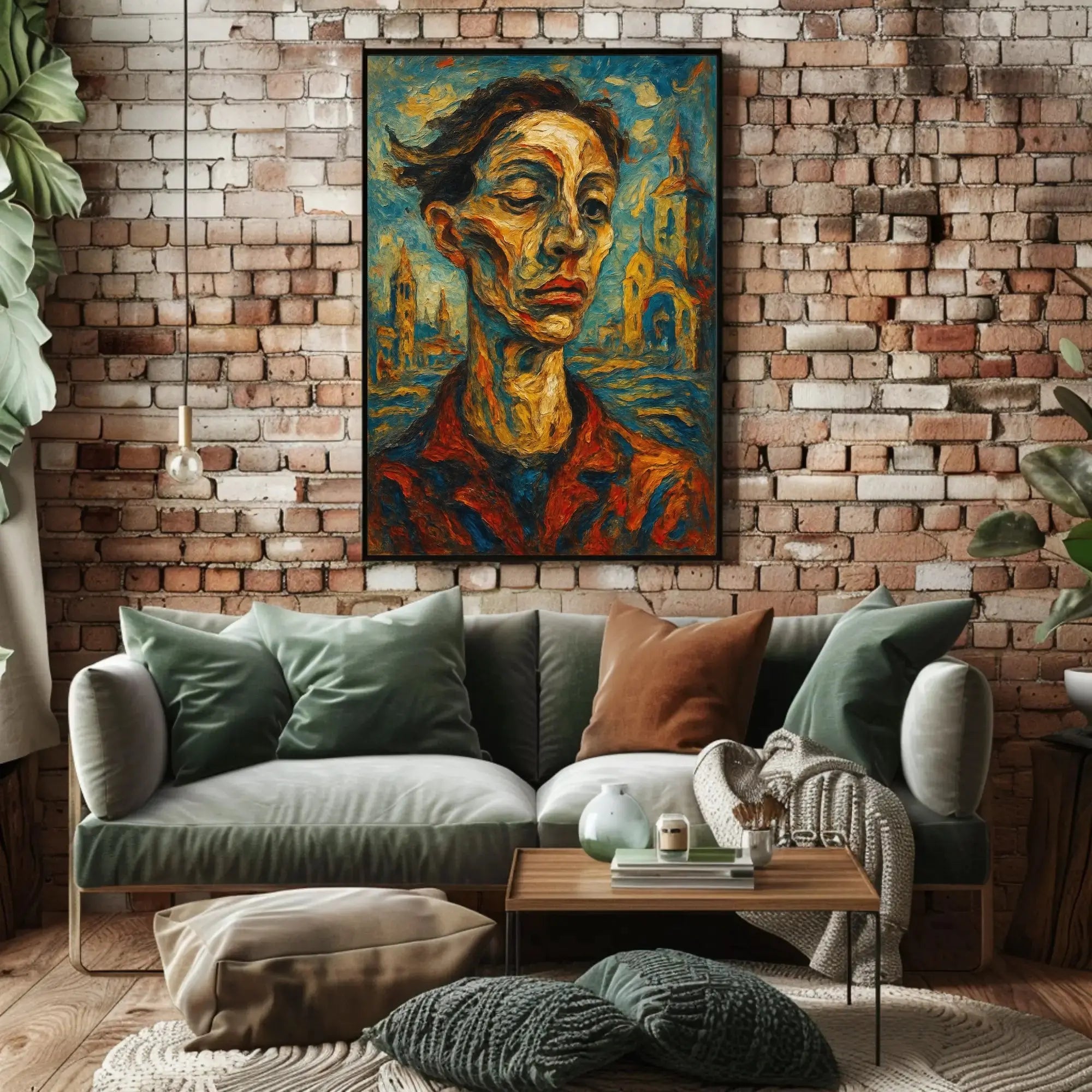 Expressionist Portrait with Medieval Influence: Abstract, Artistic, or Pop Culture Poster PosterGoat