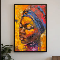 Expressive Abstract Portrait with Vibrant Colors in Artistic Poster PosterGoat