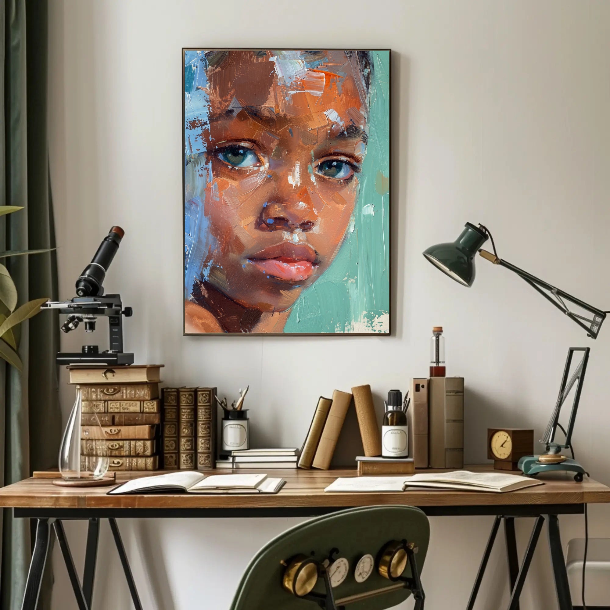Expressive Portrait Painting: Abstract or Artistic Poster PosterGoat