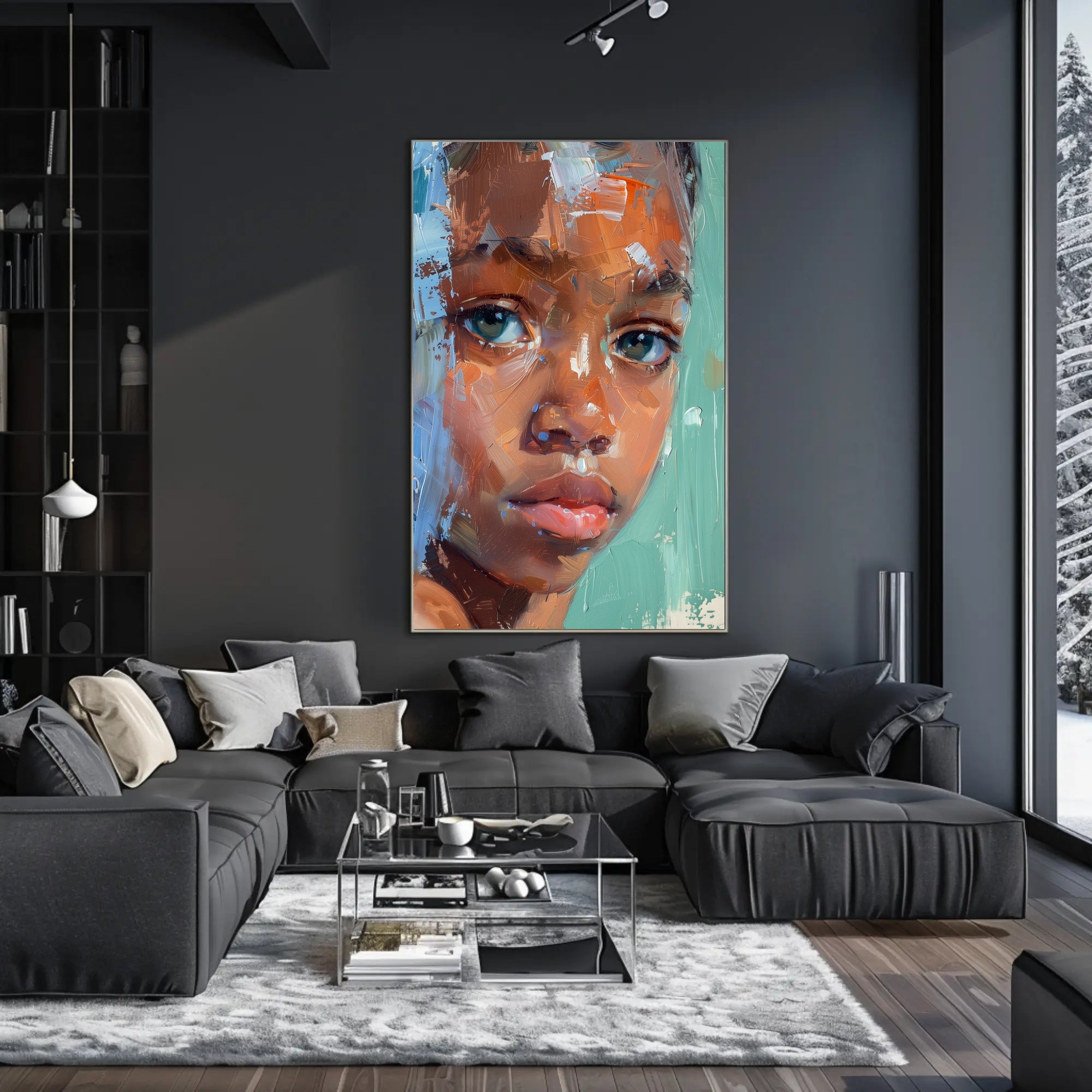 Expressive Portrait Painting: Abstract or Artistic Poster PosterGoat