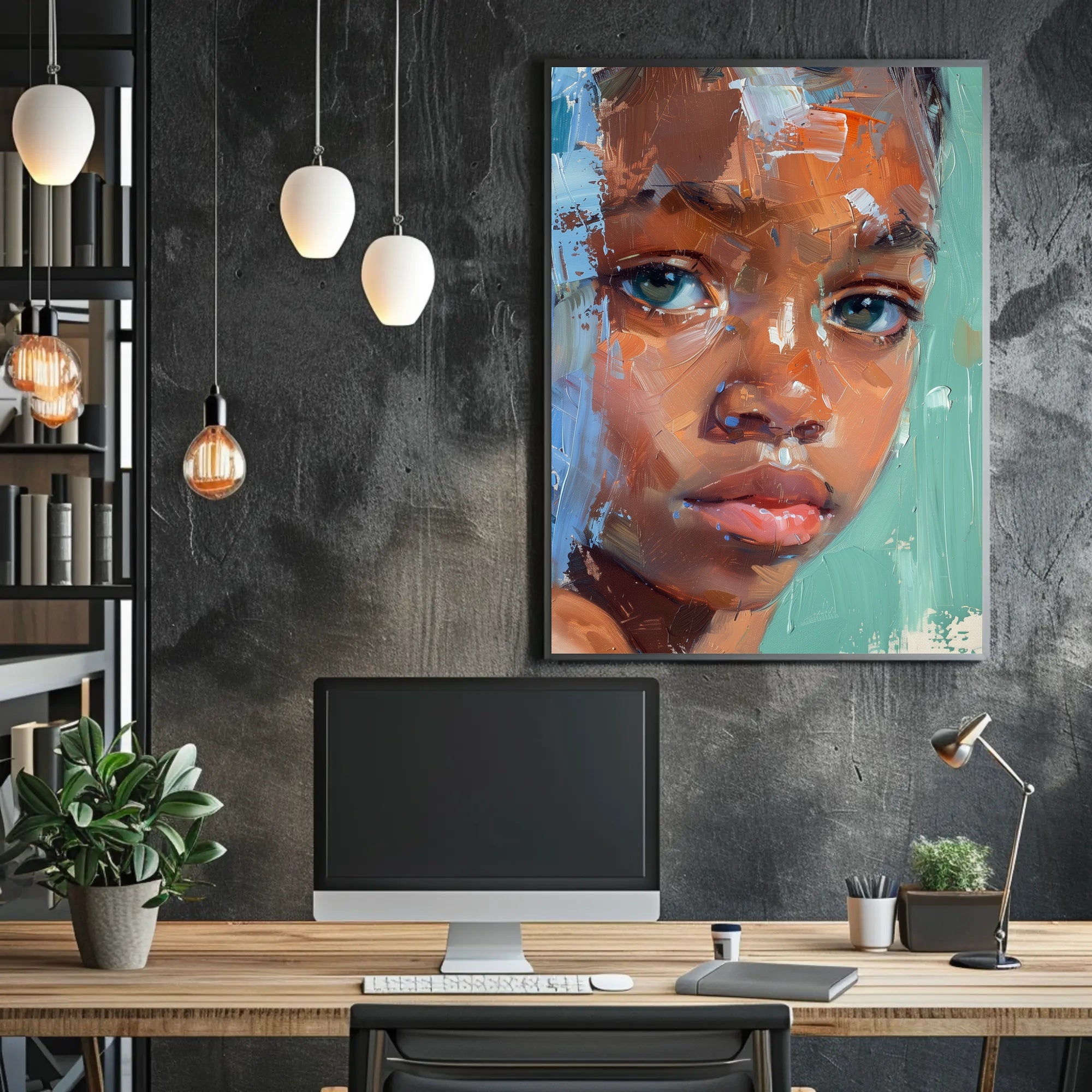 Expressive Portrait Painting: Abstract or Artistic Poster PosterGoat