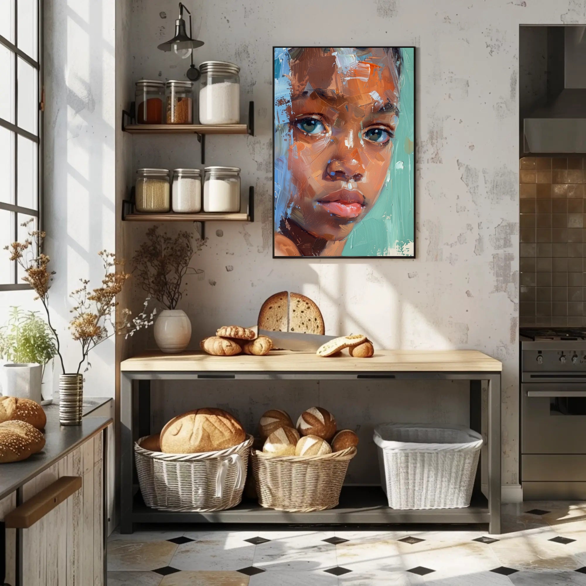 Expressive Portrait Painting: Abstract or Artistic Poster PosterGoat