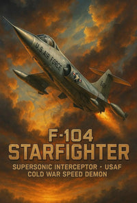F-104 Starfighter Cold War Speed Demon Military Poster PosterGoat
