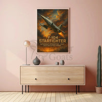 F-104 Starfighter Cold War Speed Demon Military Poster PosterGoat
