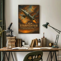 F-104 Starfighter Cold War Speed Demon Military Poster PosterGoat
