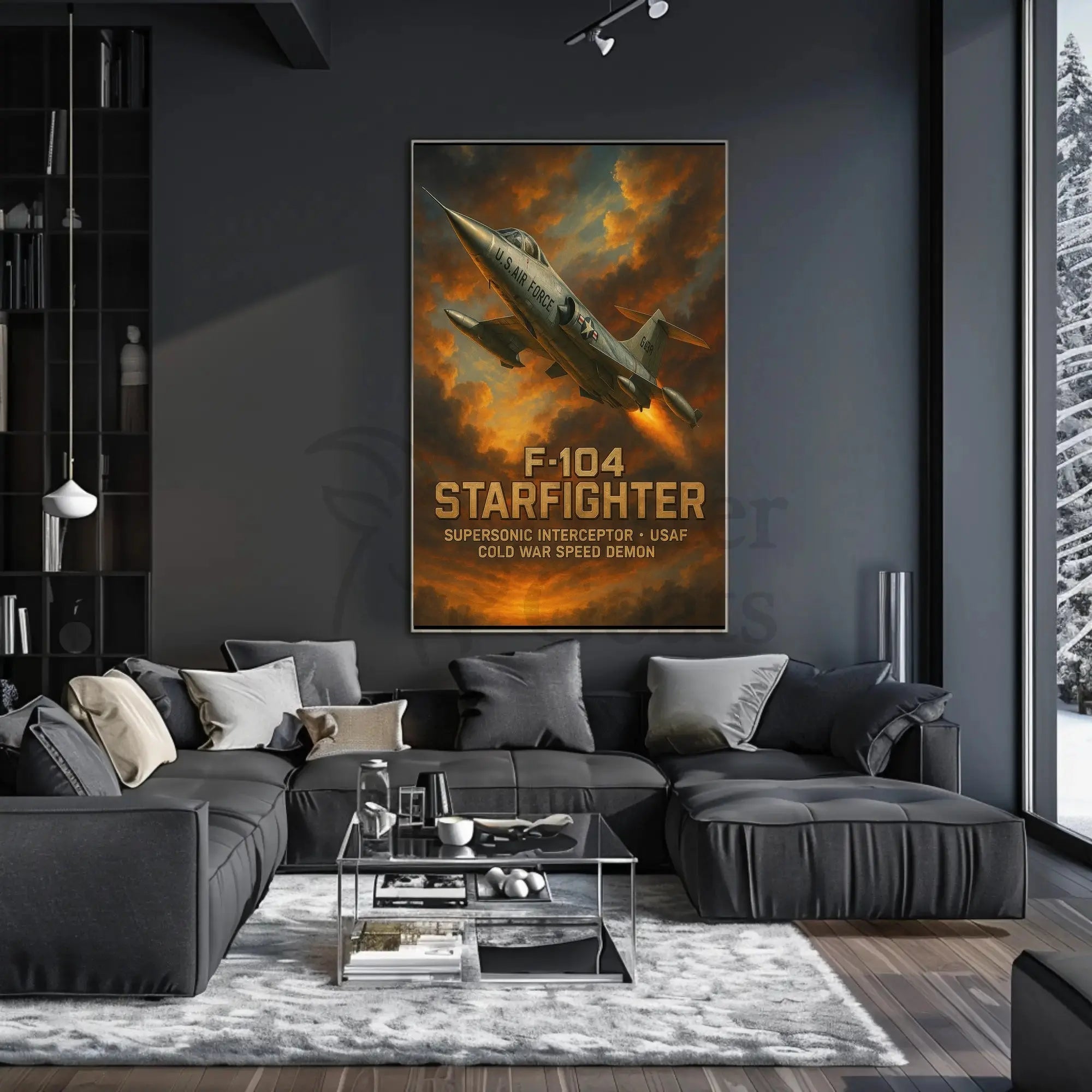 F-104 Starfighter Cold War Speed Demon Military Poster PosterGoat
