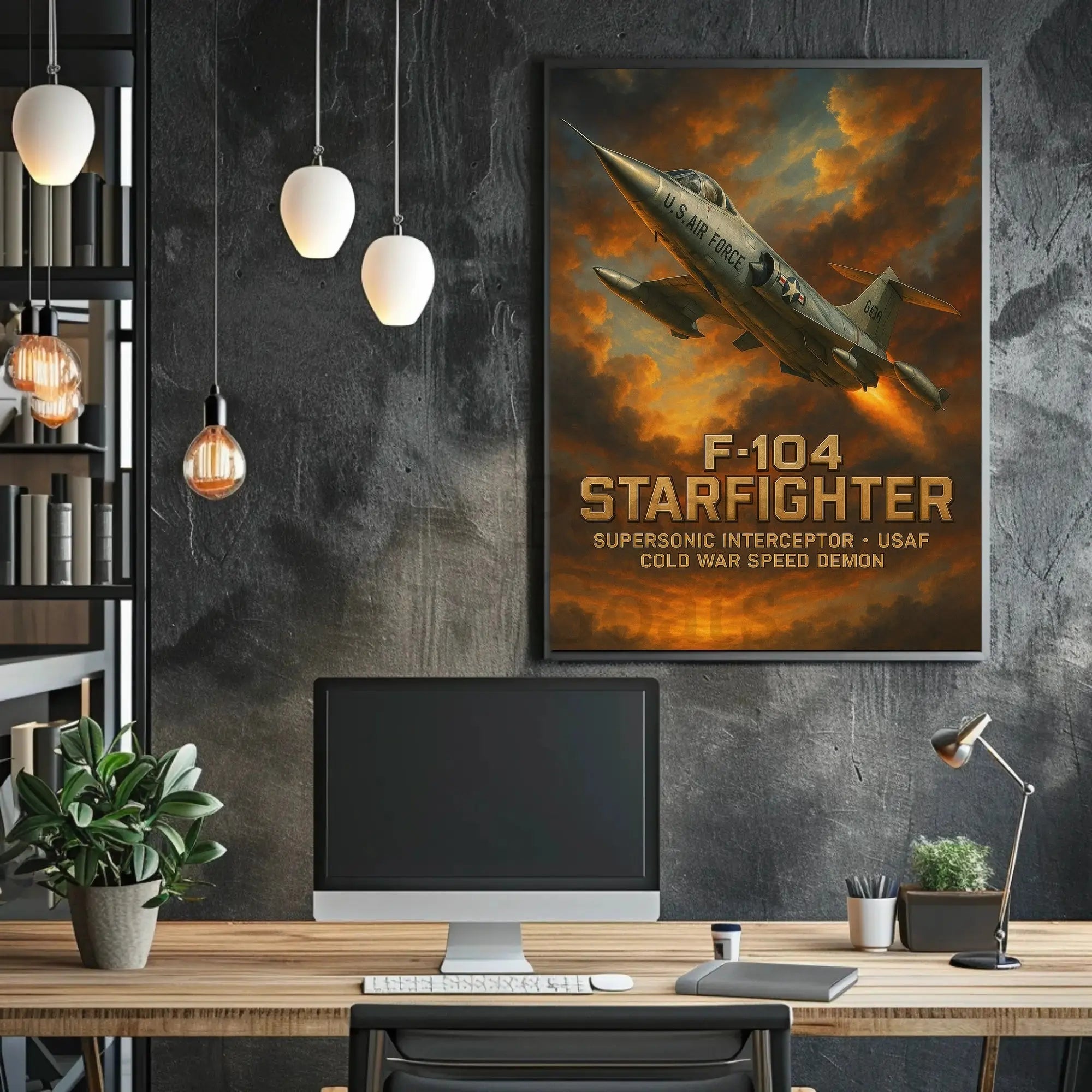 F-104 Starfighter Cold War Speed Demon Military Poster PosterGoat