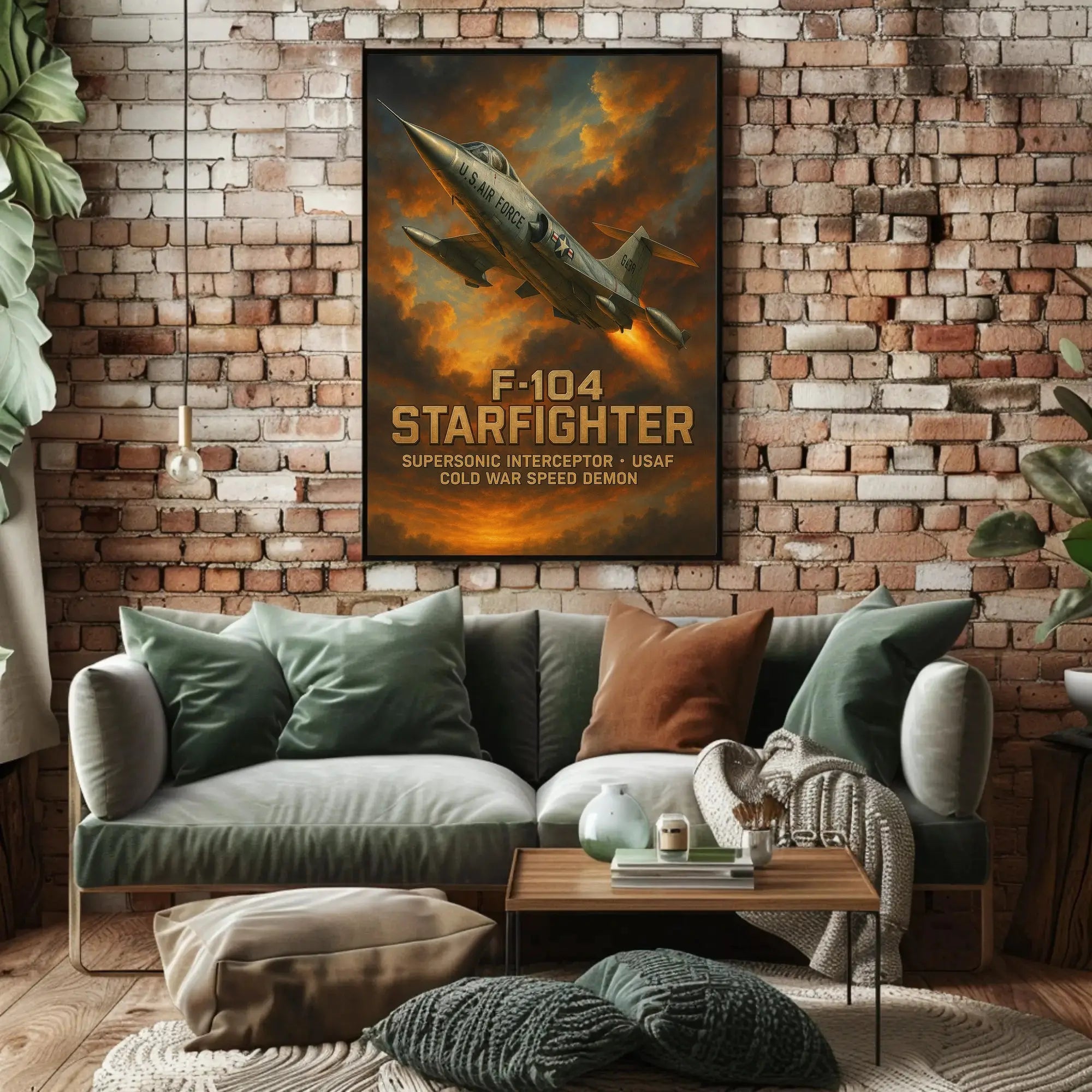 F-104 Starfighter Cold War Speed Demon Military Poster PosterGoat