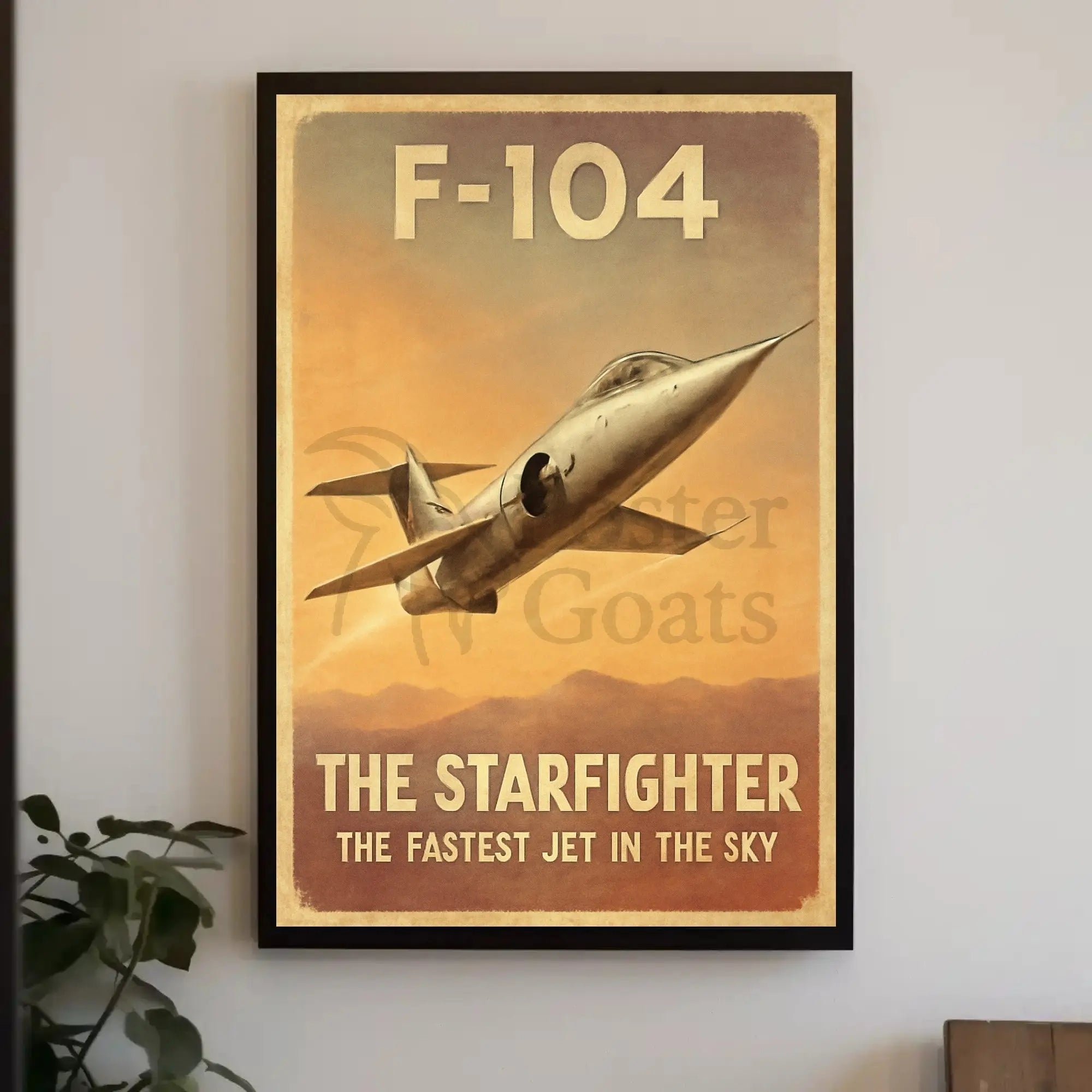 F-104 Starfighter: Vintage Speed Aviation Poster PosterGoat