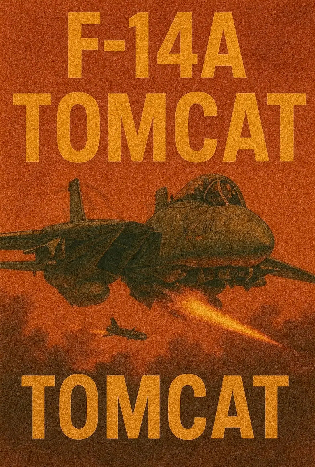 F-14A Tomcat Vintage Poster PosterGoat