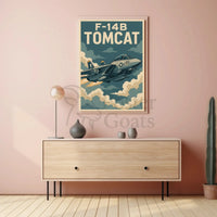 F-14B Tomcat Fighter Jet Vintage Poster PosterGoat