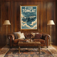 F-14B Tomcat Fighter Jet Vintage Poster PosterGoat
