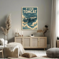 F-14B Tomcat Fighter Jet Vintage Poster PosterGoat