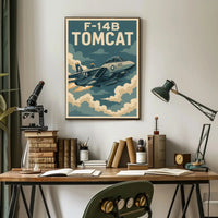 F-14B Tomcat Fighter Jet Vintage Poster PosterGoat